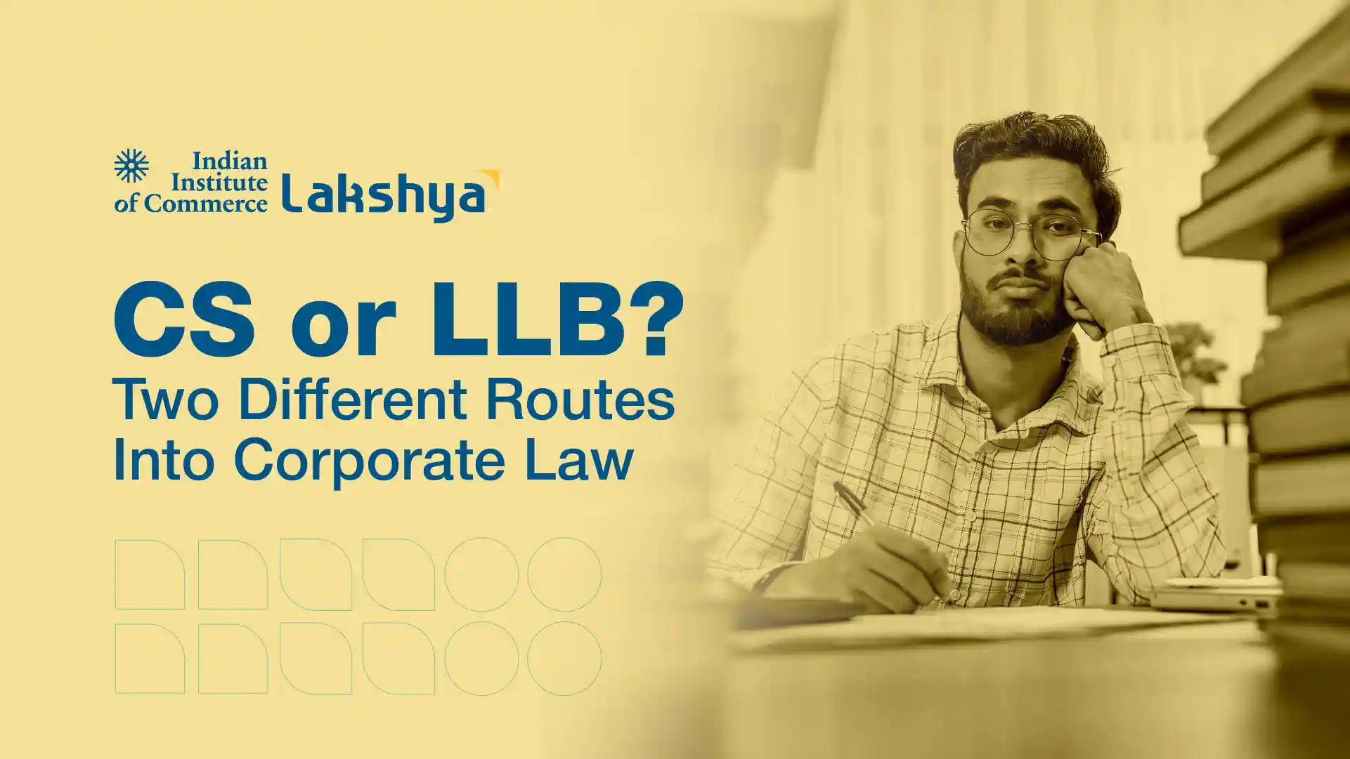 Commerce student comparing the CS and LLB routes into a corporate law career