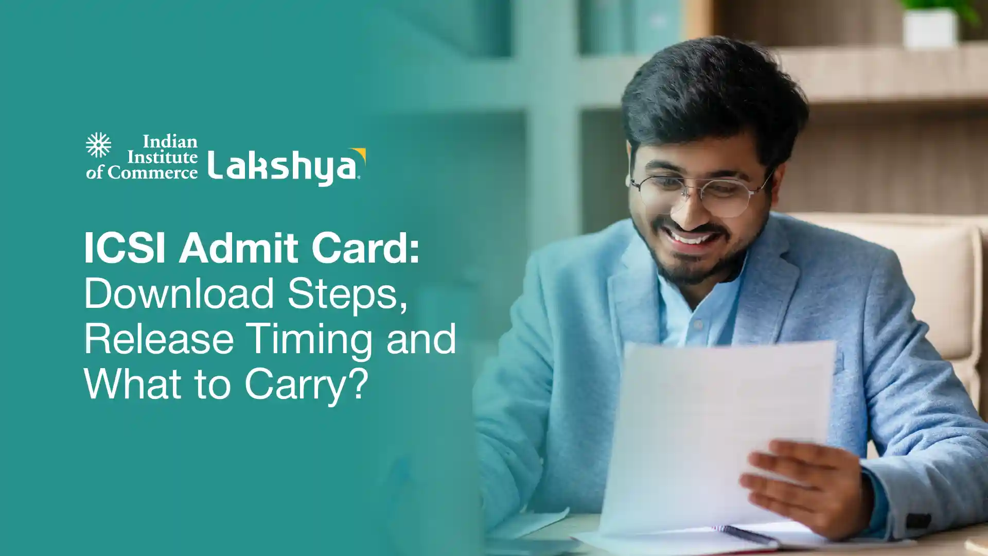 CS student checking exam centre details on the ICSI admit card before the December session