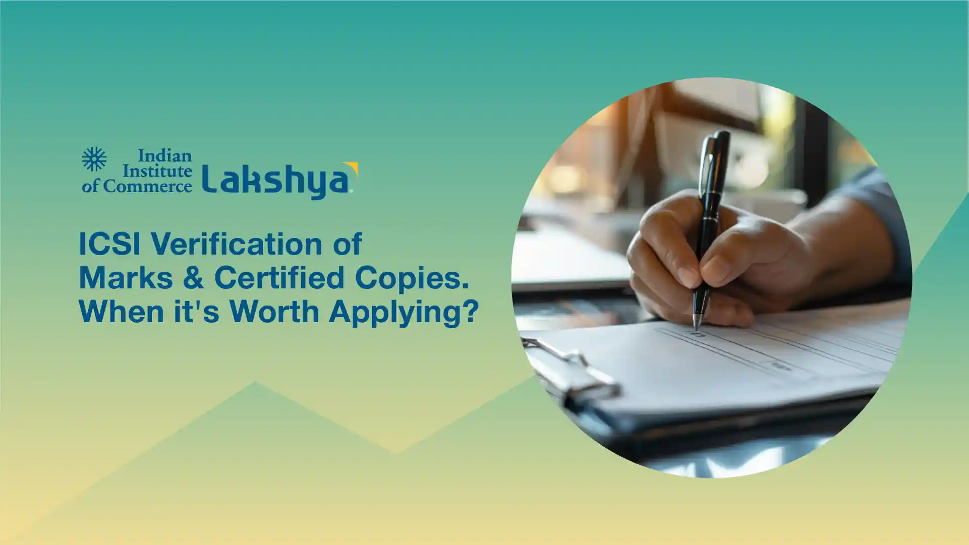 CS Executive student checking an ICSI certified copy of her answer sheet on a laptop after results