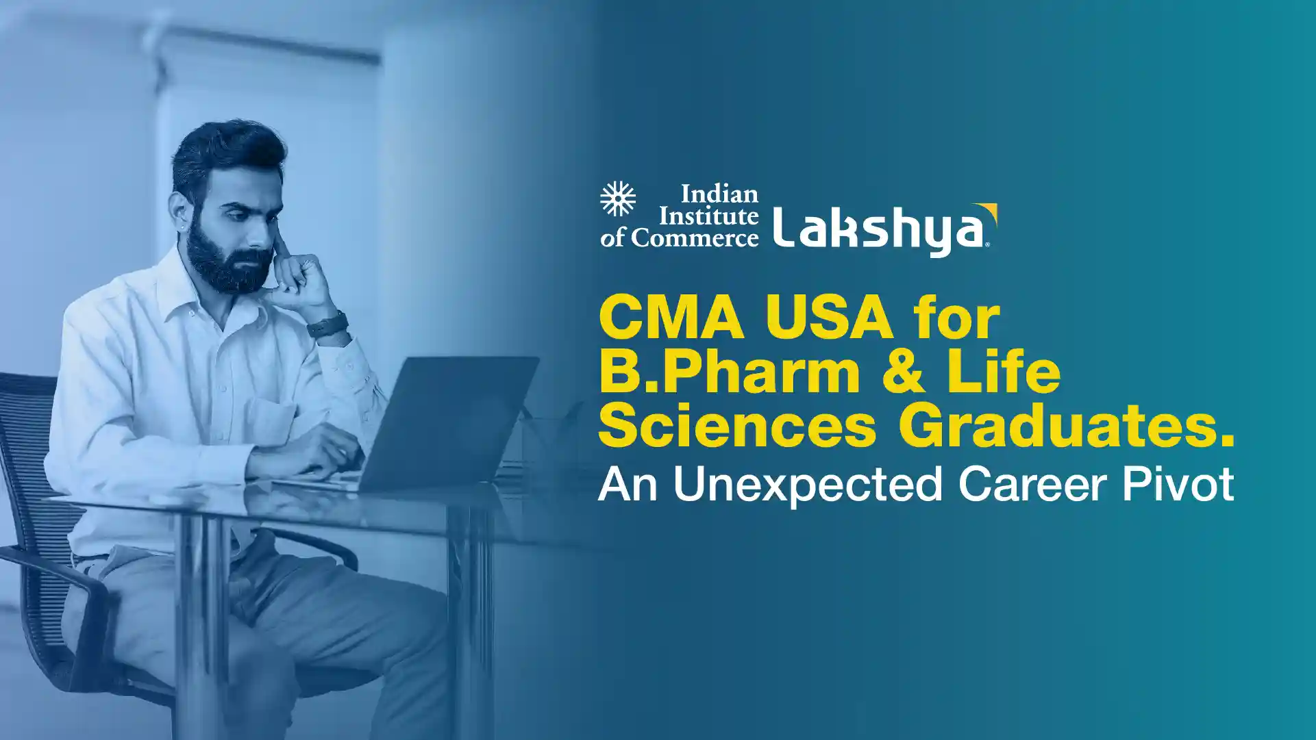 B.Pharm graduate reviewing pharma batch cost data while planning a CMA USA career pivot