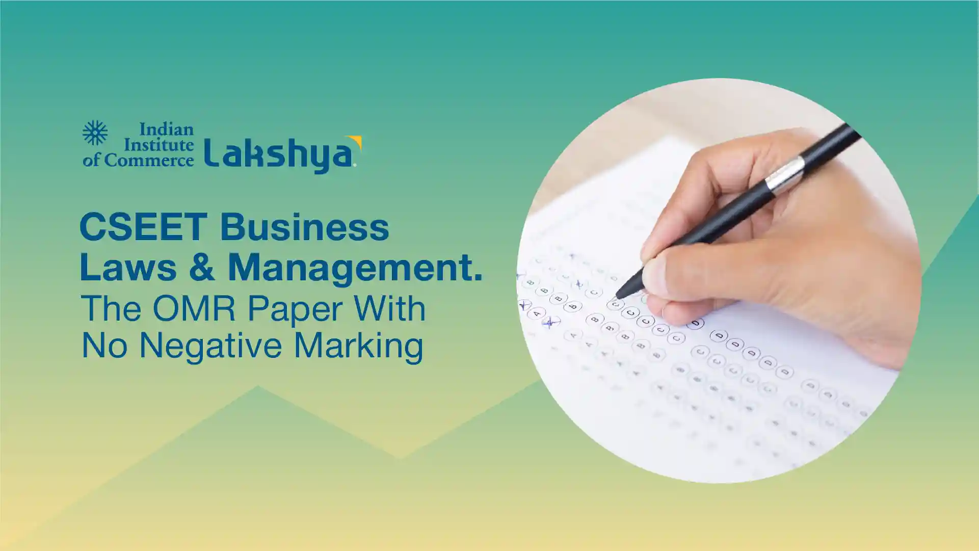Student practising the CSEET Business Laws and Management OMR paper