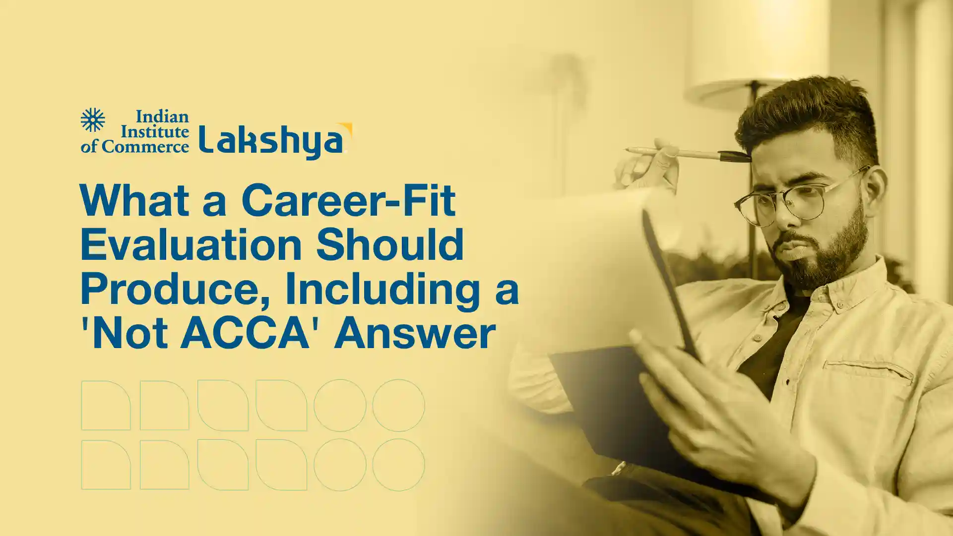 Career assessment comparing working styles, finance roles and course options