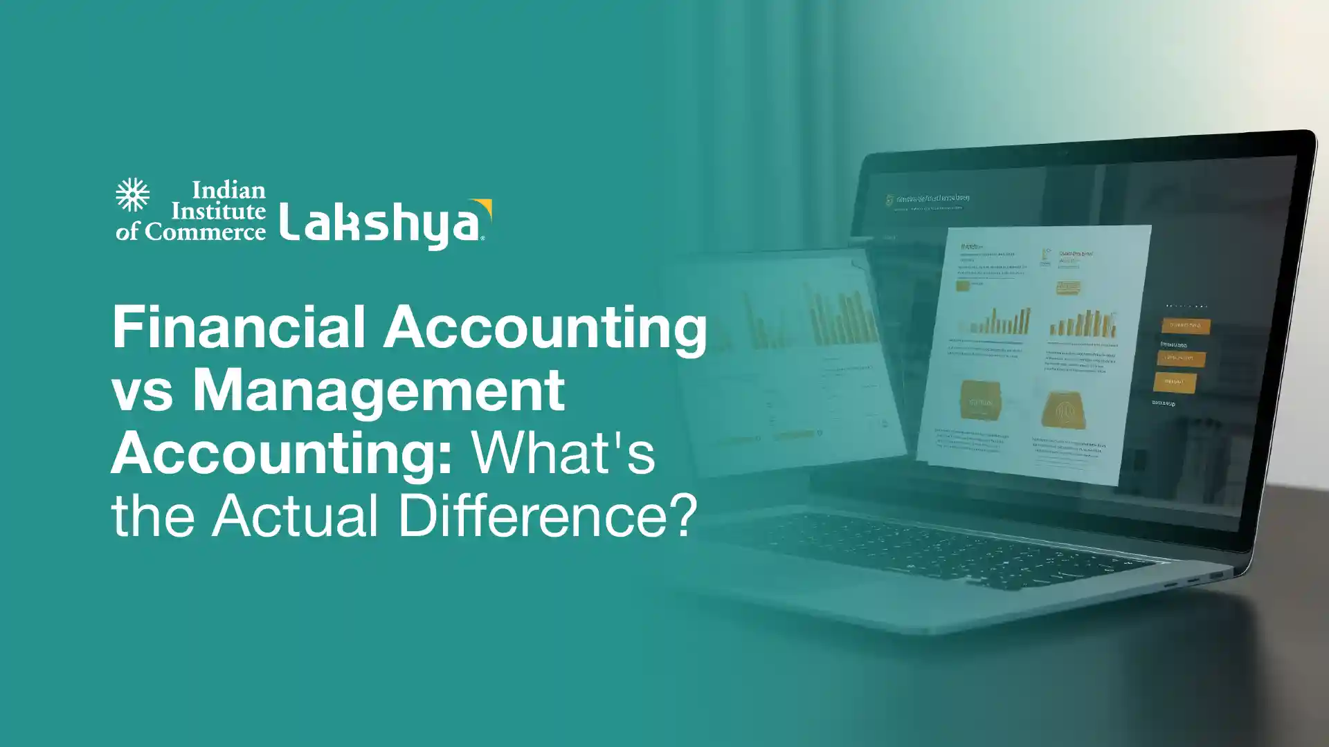 Management accounting vs financial accounting comparison showing external financial statements and internal budget reports