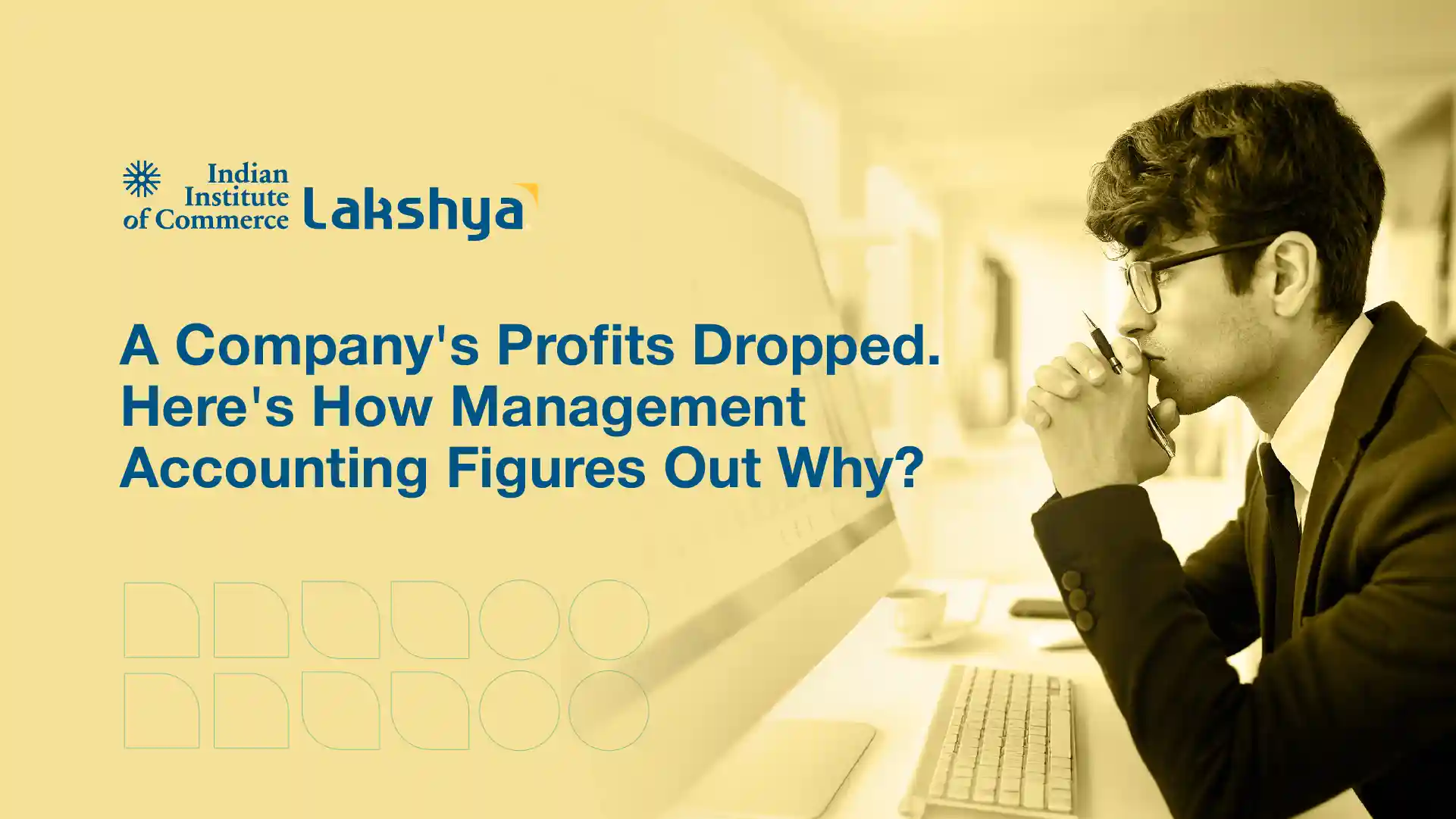 Management accountant reviewing a profit and loss statement to find why company profit dropped