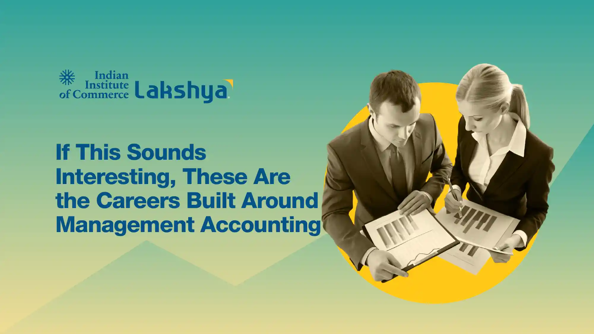Commerce graduate comparing management accountant jobs, from cost analyst to financial controller, on a laptop